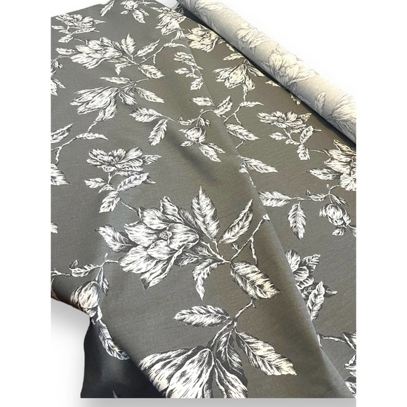 3 yds Magnolia Home Stan Cathell ANTEBELLUM 54" Decorator Fabric | Gray Floral - Picture 9 of 16